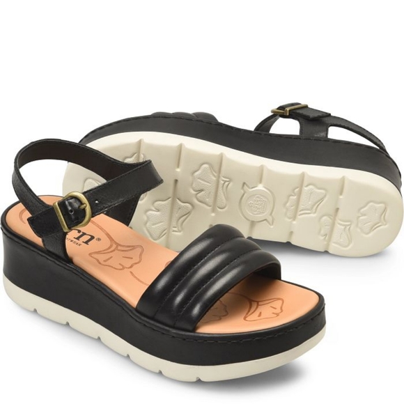 Born Shoes - Born Faro Wedge in Black